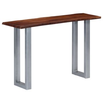 Gossi masa consola, 115x35x76 cm, lemn masiv de acacia si fier