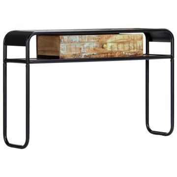 Gossi masa consola, 118 x 30 x 75 cm, lemn masiv reciclat