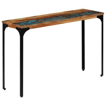 Gossi masa consola, 120 x 35 x 76 cm, lemn masiv reciclat