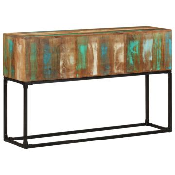 Gossi masa consola, 120x30x75 cm, lemn masiv reciclat