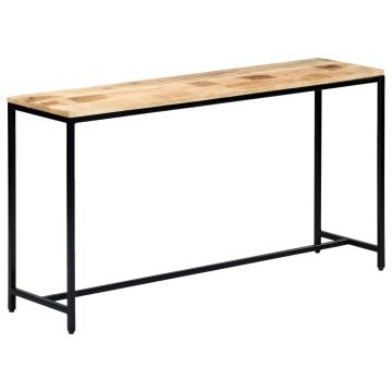 Gossi masa consola, 140 x 35 x 76 cm, lemn masiv de mango nefinisat