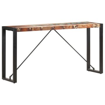 Gossi masa consola, 150 x 35 x 76 cm, lemn masiv reciclat
