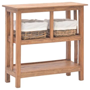 Gossi masa consola, 69x28x70 cm, lemn masiv de mahon