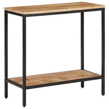 Gossi masa consola, 70x35x70 cm, lemn masiv de mango brut