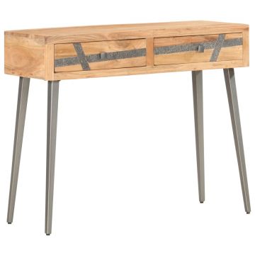 Gossi masa consola, 90 x 30 x 75 cm, lemn masiv de acacia