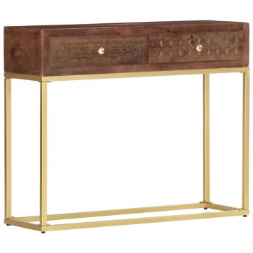 Gossi masa consola, 90 x 30 x 75 cm, lemn masiv de mango