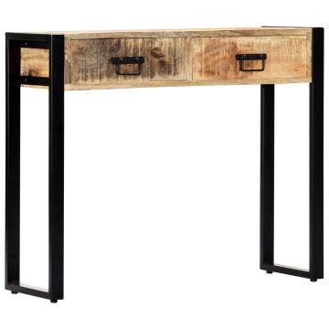 Gossi masa consola, 90 x 30 x 75 cm, lemn masiv de mango