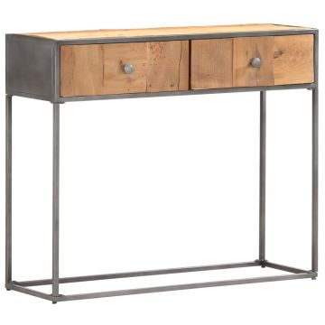 Gossi masa consola, 90 x 30 x 75 cm, lemn masiv reciclat