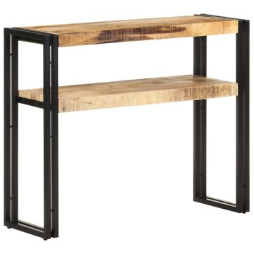 Gossi masa consola, 90x30x75 cm, lemn de mango nefinisat