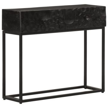Gossi masa consola, 90x30x76 cm, lemn masiv de mango si fier