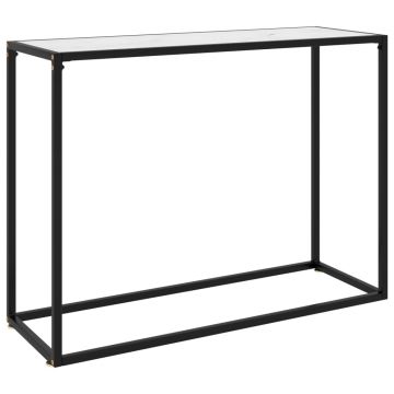 Gossi masa consola, alb, 100x35x75 cm, sticla securizata