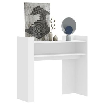 Gossi masa consola, alb, 100x35x90 cm, lemn prelucrat