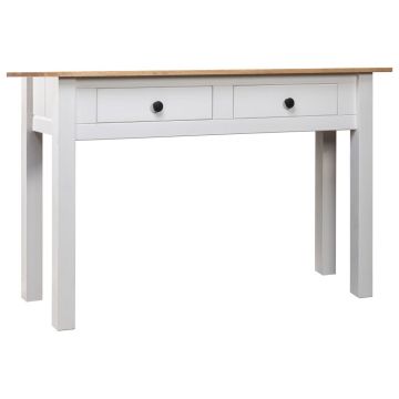 Gossi masa consola, alb, 100x40x72 cm, lemn masiv de pin, gama panama