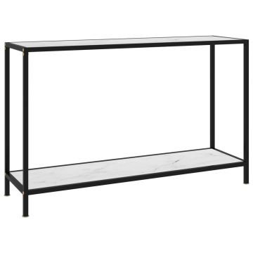 Gossi masa consola, alb, 120 x 35 x 75 cm, sticla securizata