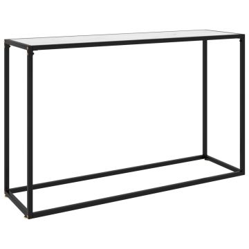 Gossi masa consola, alb, 120x35x75 cm, sticla securizata