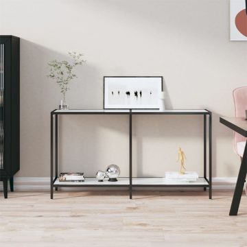 Gossi masa consola, alb, 140x35x75,5 cm, sticla securizata