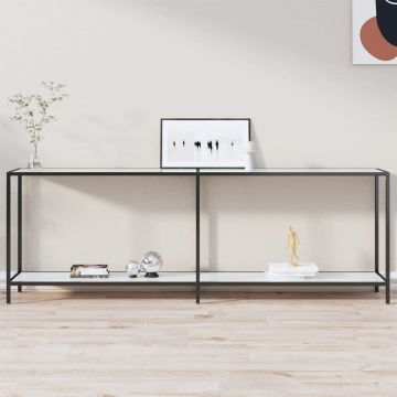 Gossi masa consola,alb, 220x35x75,5 cm, sticla securizata