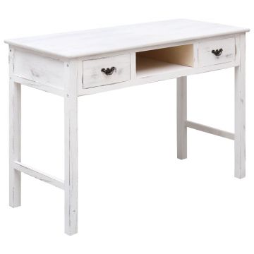 Gossi masa consola, alb antichizat, 110 x 45 x 76 cm, lemn