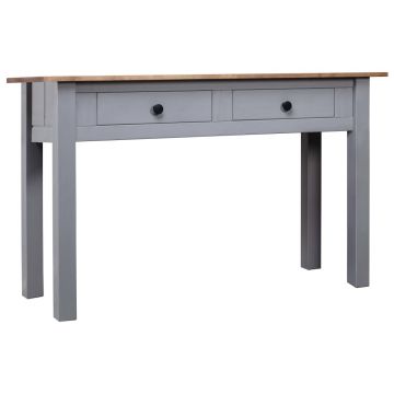 Gossi masa consola, gri, 110x40x72 cm, lemn masiv de pin, gama panama