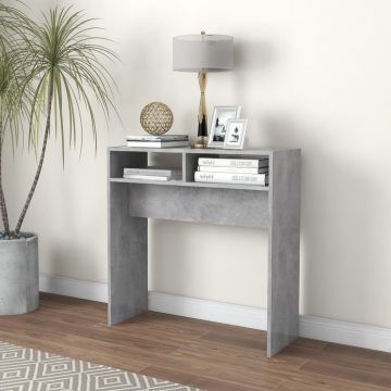 Gossi masa consola, gri beton, 78x30x80 cm, pal