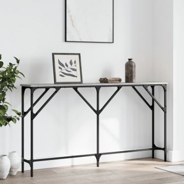 Gossi masa consola, gri sonoma, 140x23x75 cm, lemn prelucrat