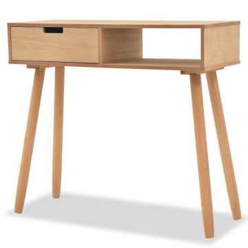 Gossi masa consola, lemn masiv de pin 80x30x72 cm, maro