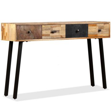 Gossi masa consola lemn masiv de tec reciclat 120x30x76 cm