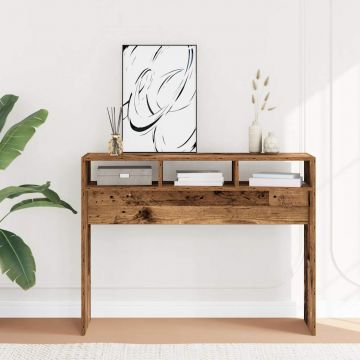 Gossi masa consola, lemn vechi, 105x30x80 cm, pal
