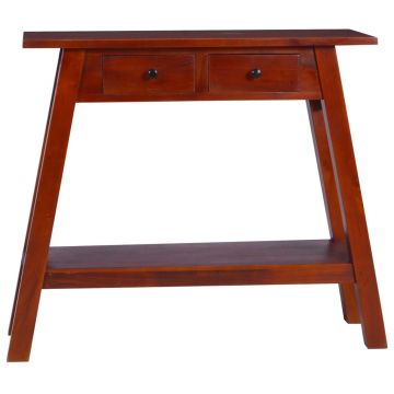 Gossi masa consola, maro clasic, 90x30x75cm, lemn masiv de mahon