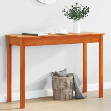 Gossi masa consola, maro miere, 110x40x75 cm, lemn masiv de pin