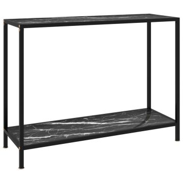 Gossi masa consola, negru, 100 x 35 x 75 cm, sticla securizata