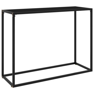 Gossi masa consola, negru, 100x35x75 cm, sticla securizata