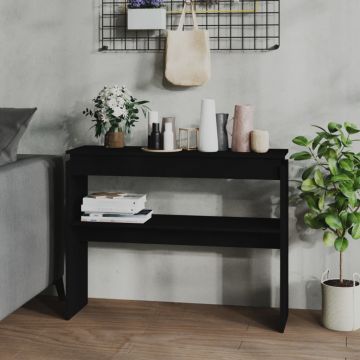 Gossi masa consola, negru, 102x30x80 cm, pal