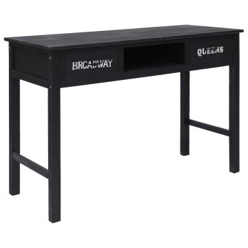 Gossi masa consola, negru, 110 x 45 x 76 cm, lemn