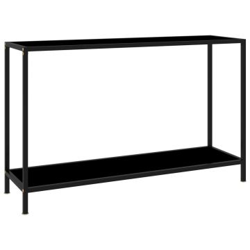 Gossi masa consola, negru, 120 x 35 x 75 cm, sticla securizata