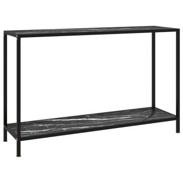Gossi masa consola, negru, 120 x 35 x 75 cm, sticla securizata