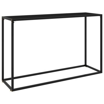 Gossi masa consola, negru, 120x35x75 cm, sticla securizata