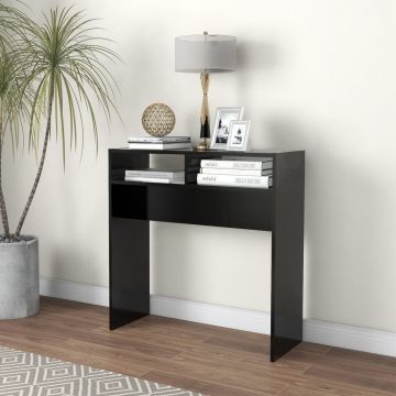 Gossi masa consola, negru, 78x30x80 cm, pal