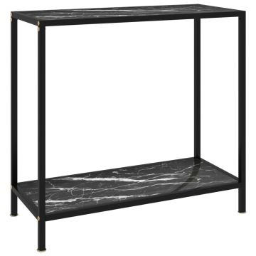Gossi masa consola, negru, 80 x 35 x 75 cm, sticla securizata