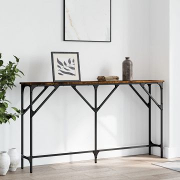 Gossi masa consola, stejar afumat, 140x23x75 cm, lemn prelucrat