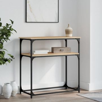 Gossi masa consola, stejar sonoma, 75x35,5x75 cm, lemn prelucrat