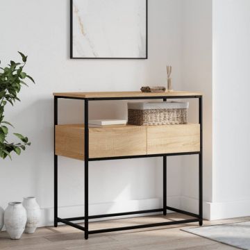 Gossi masa consola, stejar sonoma, 75x40x75 cm, lemn prelucrat
