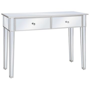 Gossi masa consola tip oglinda, mdf si sticla, 106,5 x 38 x 76,5 cm