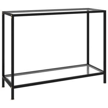 Gossi masa consola, transparent, 100 x 35 x 75 cm, sticla securizata