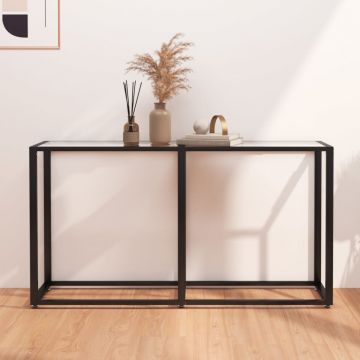 Gossi masa consola, transparent, 140x35x75,5 cm, sticla securizata