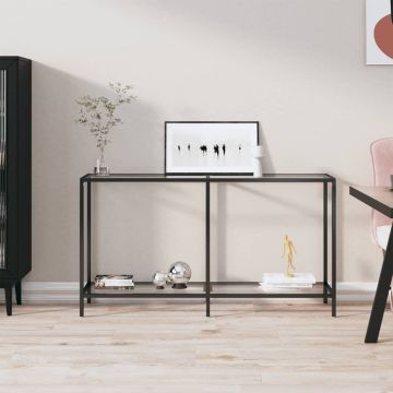 Gossi masa consola, transparent, 140x35x75,5 cm, sticla securizata