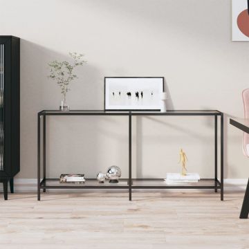 Gossi masa consola, transparent, 160x35x75,5 cm, sticla securizata