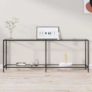 Gossi masa consola, transparent, 200x35x75,5 cm, sticla securizata