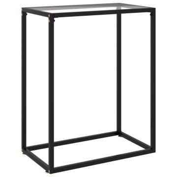 Gossi masa consola, transparent, 60x35x75 cm, sticla securizata