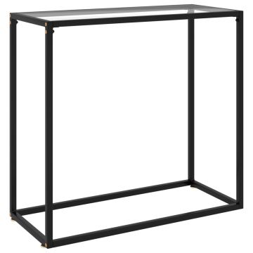 Gossi masa consola, transparent, 80x35x75 cm, sticla securizata